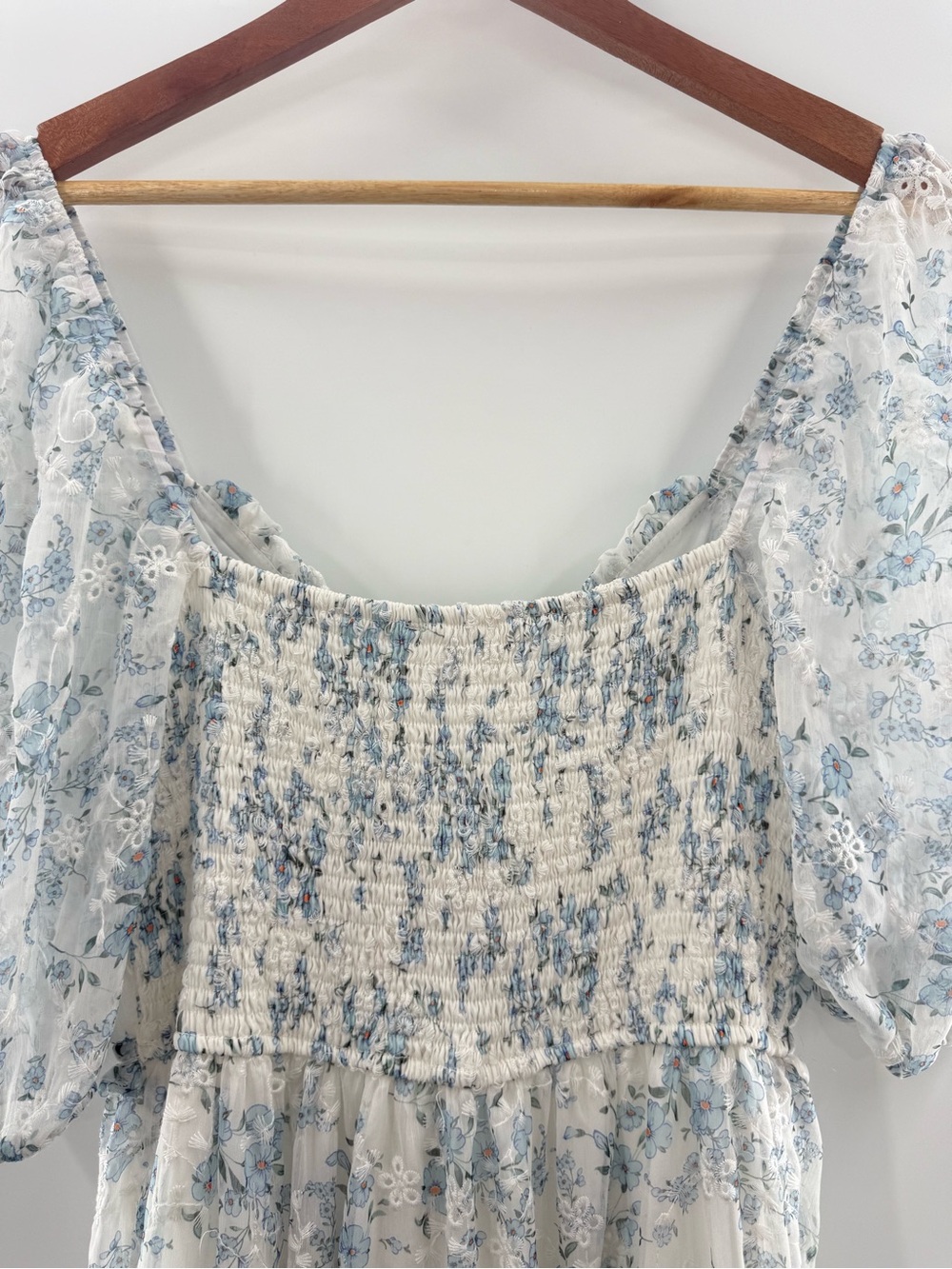 Storia Daphne Romantic Floral Cottagecore Maxi Dress Double Slit Prairie Size M - Picture 10 of 16